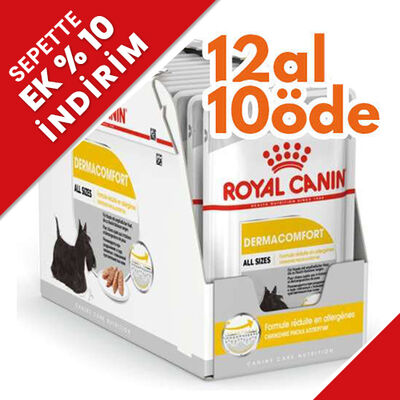 Royal Canin Pouch Dermacomfort Deri Tüy Sağlığı Köpek Yaş Maması 85 Gr - BOX - 12 Al 10 Öde