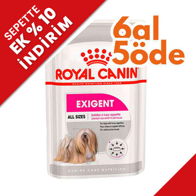 Royal Canin Pouch Exigent Adult Tüm Irklar İçin Köpek Yaş Maması 85 Gr - 6 Al 5 Öde