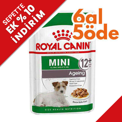 Royal Canin Pouch Mini Ageing Yaşlı Köpek Yaş Maması 85 Gr - 6 Al 5 Öde