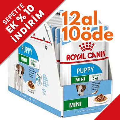 Royal Canin Pouch Mini Puppy Yavru Köpek Yaş Maması 85 Gr - BOX - 12 Al 10 Öde