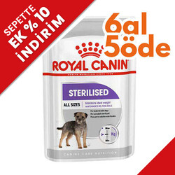 Royal Canin - Royal Canin Pouch Sterilised Adult Tüm Irklar İçin Kısır Köpek Yaş Maması 85 Gr - 6 Al 5 Öde