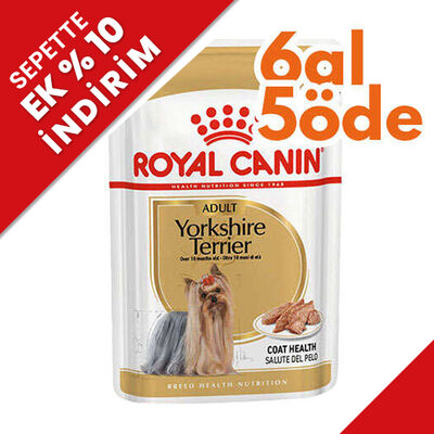 Royal Canin Pouch Yorkshire Terrier Irkı Özel Yaş Köpek Maması 85 Gr - 6 Al 5 Öde