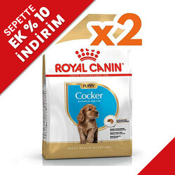 Royal Canin - Royal Canin Cocker Puppy Irk Yavru Köpek Maması 3 Kg x 2 Adet + Temizlik Mendili