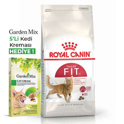 Royal Canin - Royal Canin Regular Fit Yetişkin Kedi Maması 2 Kg + Garden Mix 5Li Kedi Kreması 