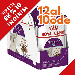 Royal Canin - Royal Canin Sensory Feel Pouch Yaş Kedi Maması 85 Gr - BOX - 12 Al 10 Öde