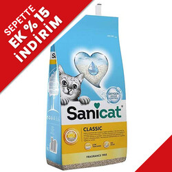 SaniCat - Sanicat Classic Oksijen Kontrollü Emici Kedi Kumu 10 Lt