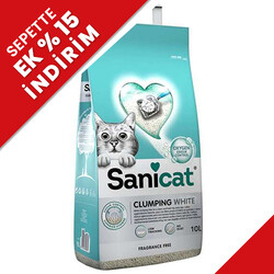 SaniCat - Sanicat Clumping White Oksijen Kontrol Kedi Kumu 10 Lt