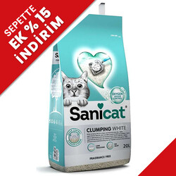 SaniCat - Sanicat Clumping White Oksijen Kontrol Kedi Kumu 20 Lt