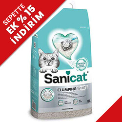 SaniCat - Sanicat Clumping White Oksijen Kontrol Kedi Kumu 8 Lt