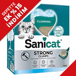 SaniCat - Sanicat Strong Clumps Ekstra Güçlü İnce Taneli Kedi Kumu 10 Kg