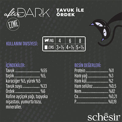 Schesir After Dark Pate Tavuk ve Ördekli Kedi Konservesi 80 Gr