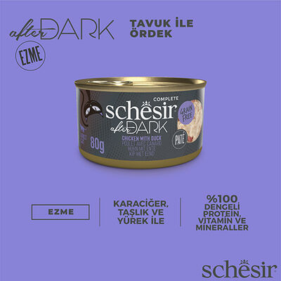 Schesir After Dark Pate Tavuk ve Ördekli Kedi Konservesi 80 Gr