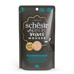 Schesir - Schesir After Dark Velvet Mousse Tavuk ve Bıldırcın Yumurtalı Kedi Yaş Maması 80 Gr