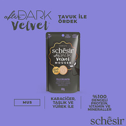 Schesir After Dark Velvet Mousse Tavuk ve Ördekli Kedi Yaş Maması 80 Gr - Thumbnail