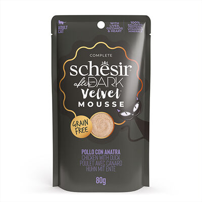 Schesir After Dark Velvet Mousse Tavuk ve Ördekli Kedi Yaş Maması 80 Gr