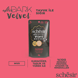 Schesir After Dark Velvet Mousse Tavuk ve Sığır Etli Kedi Yaş Maması 80 Gr - Thumbnail