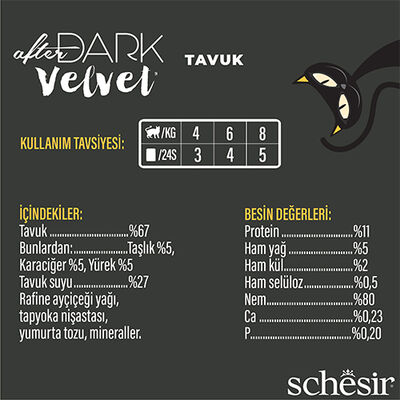 Schesir After Dark Velvet Mousse Tavuklu Kedi Yaş Maması 80 Gr