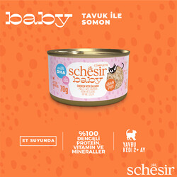 Schesir Babycat Tavuklu ve Somon Balıklı Yavru Kedi Konservesi 70 Gr - Thumbnail