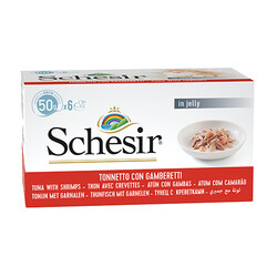 Schesir - Schesir C103 Multipack Ton Balıklı ve Karides Kedi Yaş Maması 50 Gr - 6 Al 5 Öde