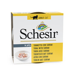 Schesir - Schesir C136 Ton Balıklı ve Yengeç Etli Jöleli Kedi Konservesi 85 Gr