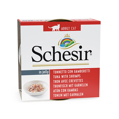 Schesir C138 Jelly Ton Balıklı ve Karidesli Jöleli Kedi Konservesi 85 Gr