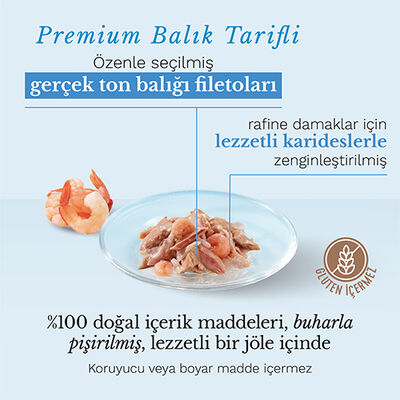 Schesir C138 Jelly Ton Balıklı ve Karidesli Jöleli Kedi Konservesi 85 Gr