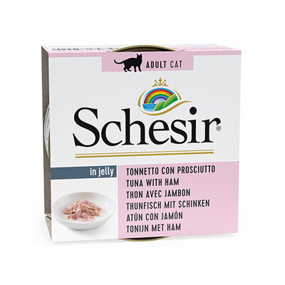 Schesir C140 Jelly Ton Balıklı ve Jambonlu Jöleli Kedi Konservesi 85 Gr