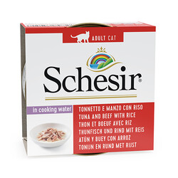 Schesir - Schesir C176 Ton Balıklı Sığır Etli Pirinçli Kedi Konservesi 85 Gr