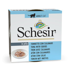 Schesir - Schesir C271 Ton Balıklı Kalamarlı Jöleli Kedi Konservesi 85 Gr