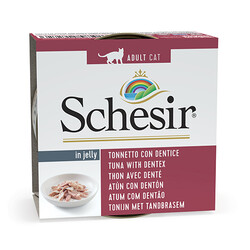 Schesir - Schesir C272 Jelly Ton Balıklı ve Sinarit Balıklı Kedi Konservesi 85 Gr