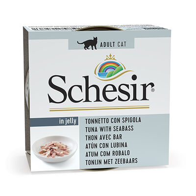 Schesir C276 Jelly Ton Balıklı ve Levrek Kedi Konservesi 85 Gr