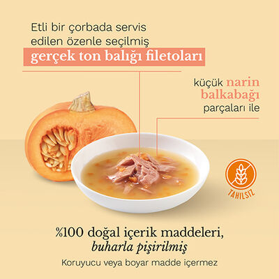 Schesir C674 Soup Yabani Ton Balığı ve Balkabaklı Tahılsız Kedi Çorbası 85 Gr