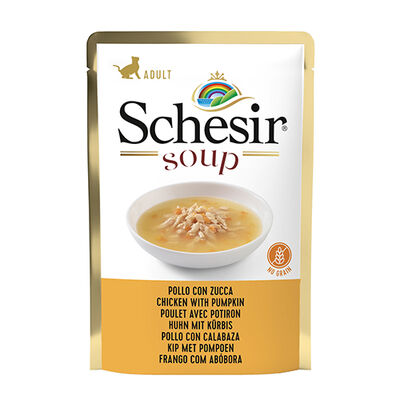 Schesir C676 Soup Tavuklu ve Balkabaklı Tahılsız Kedi Çorbası 85 Gr