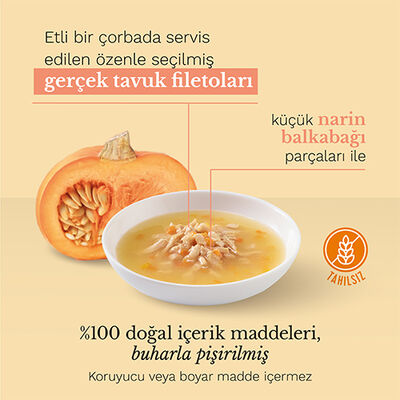 Schesir C676 Soup Tavuklu ve Balkabaklı Tahılsız Kedi Çorbası 85 Gr