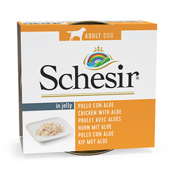 Schesir - Schesir C684 Jelly Tavuklu ve Aloe Veralı Köpek Konservesi 150 Gr