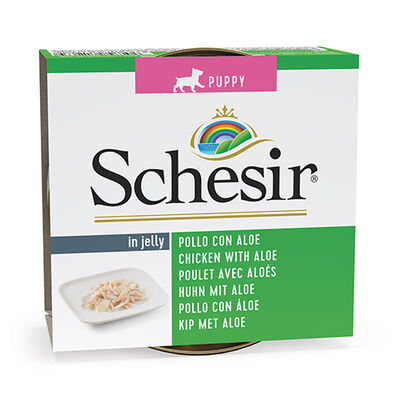 Schesir C689 Jöle İçinde Tavuklu ve Aloe Veralı Yavru Köpek Konservesi 150 Gr