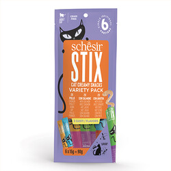 Schesir - Schesir Cat Stix Karışık Lezzetli Krema Kedi Ödülü 6 Adet x 15 Gr