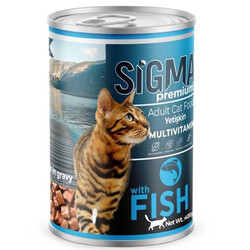 Sigma - Sigma Premium Balık Etli Kedi Konservesi 400 Gr