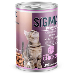 Sigma - Sigma Premium Kitten Tavuk Etli Yavru Kedi Konservesi 400 Gr