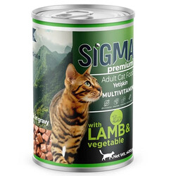 Sigma - Sigma Premium Kuzu Etli Kedi Konservesi 400 Gr