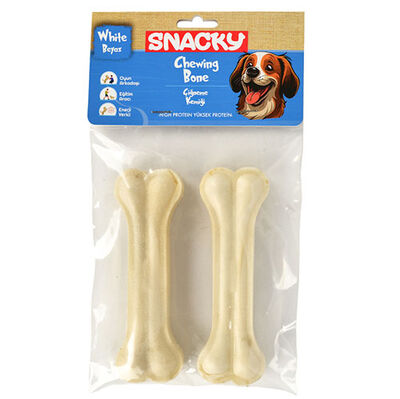 Snacky Beyaz Köpek Çiğneme Kemiği 13 Cm (2 li Paket) 95 Gr