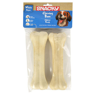 Snacky Beyaz Köpek Çiğneme Kemiği 15 Cm (2 li Paket) 145 Gr