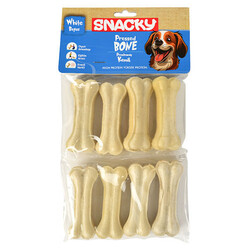 Snacky - Snacky Beyaz Köpek Çiğneme Kemiği 7,5 Cm (8 li Paket) 180 Gr