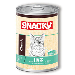 Snacky - Snacky Chunk Ciğerli Kedi Konservesi 400 Gr