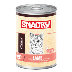 Snacky - Snacky Chunk Kuzu Etli Kedi Konservesi 400 Gr