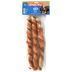 Snacky - Snacky Çift Renkli Tavuklu Köpek Ödülü 195 Gr (3 lü Paket) - 25 Cm