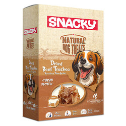 Snacky - Snacky Kurutulmuş Dana Gırtlak Köpek Ödülü 80 Gr