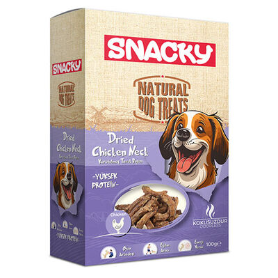 Snacky Kurutulmuş Tavuk Boyun Köpek Ödülü 100 Gr