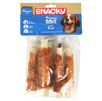 Snacky Tavuk ve Ciğer Sargılı Köpek Ödülü 168 Gr - (6 lı Paket) - 13 Cm