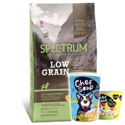 Spectrum - Spectrum Low Grain Small Mini Ördek Etli ve Kabaklı Küçük Irk Köpek Maması 2,5 Kg + 2 Adet Chef Soup Çorba Ödül